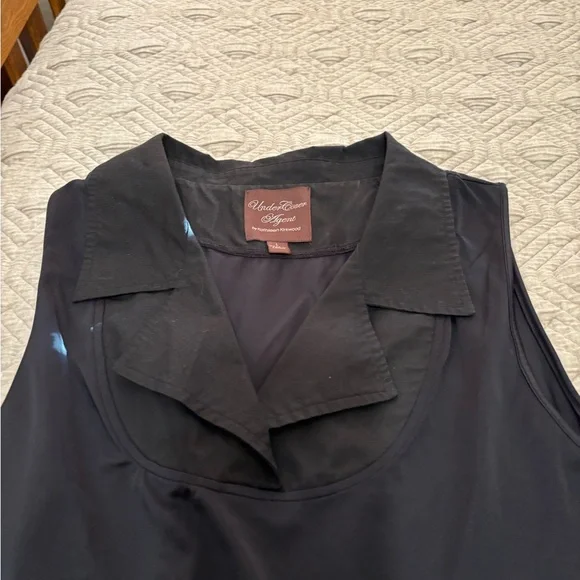 UnderCover Agent Kathleen Kirkwood Illusion Collar Layered Top L - Picture 4 of 5